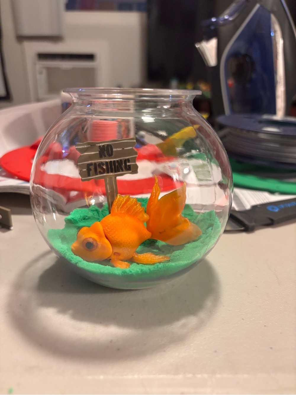 3D Printed Goldfish Desk Pet